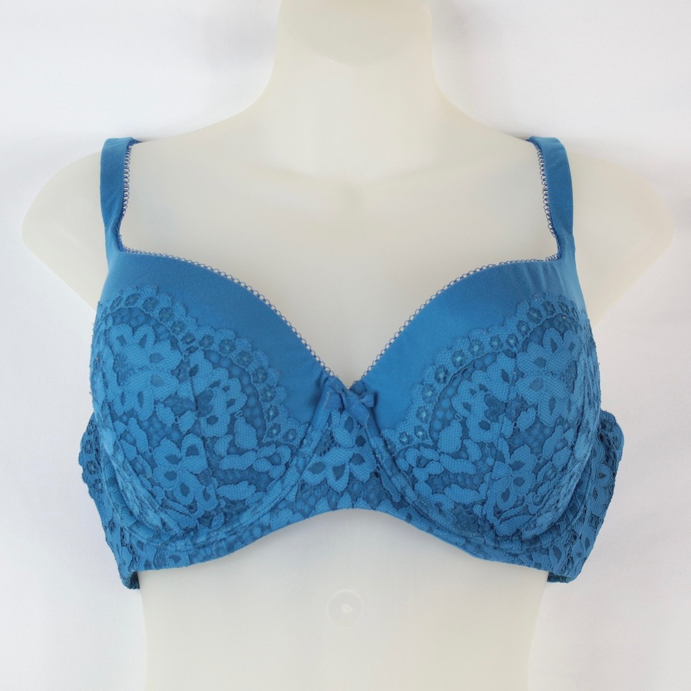 Victoria's Secret Blue Body By Victoria Lined Demi Lace Bra Size 36DD